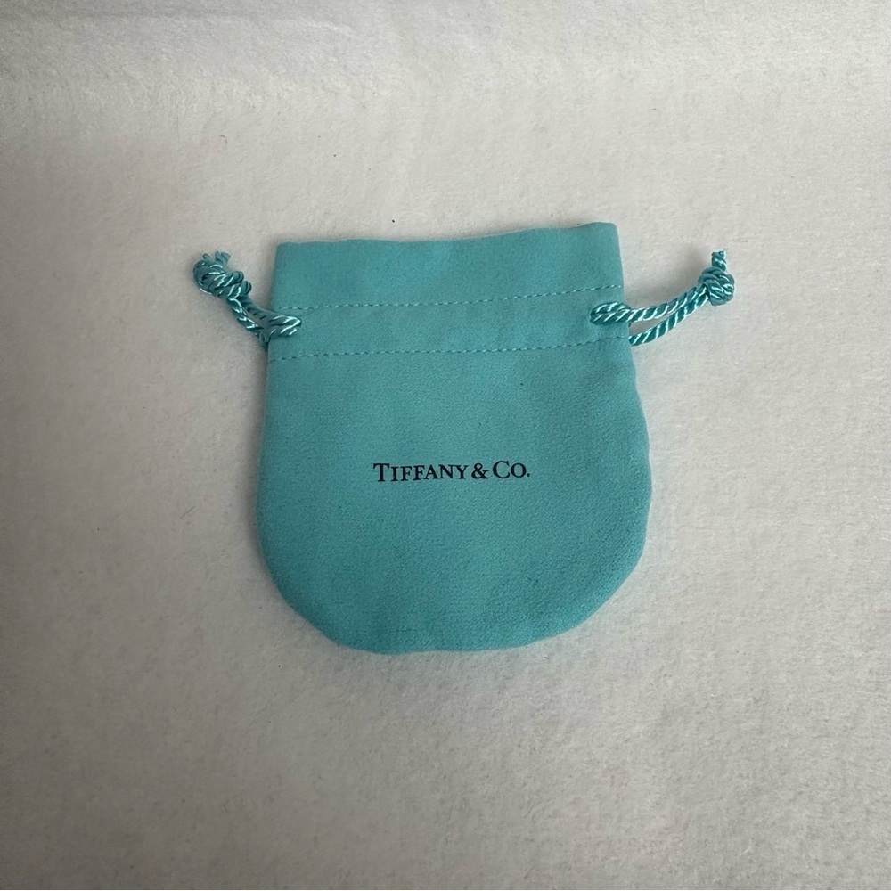 TIFFANY & CO Small Blue Drawstring Dust Bag Divided Interior Pouch